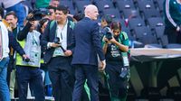 El presidente de la FIFA, Gianni Infantino, previo al amistoso entre México y Portugal en el Estadio Azteca | MEXSPORT