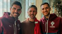 Miguel Layún con Ruben Neves y Diogo Dalot en el hotel de concentración de Portugal | INSTAGRAM: @miguel_layun