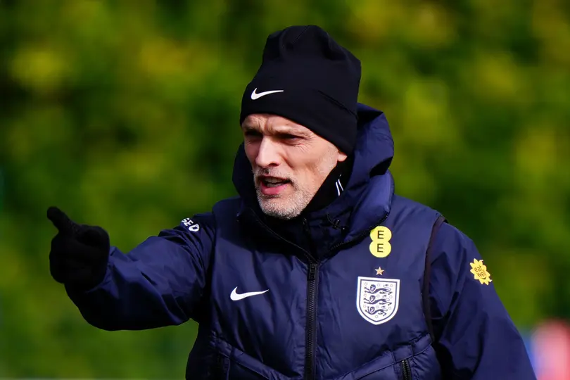 Thomas Tuchel en un entrenamiento con Inglaterra l AP