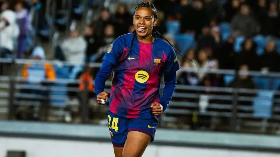 Esmee Brugts celebrando un gol | IG: @fcbfemeni