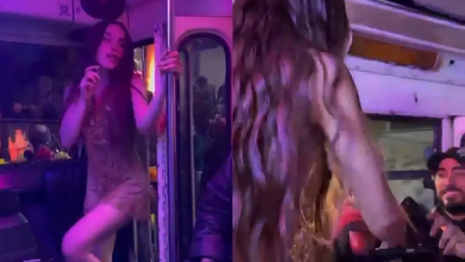 VIDEO: Belinda bromea con asaltar micro en CDMX… “Ya se la saben, carteras y celulares”