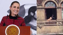 Sí era real: Sheinbaum confirma a mujer tomando el sol en Palacio Nacional