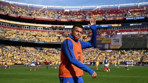 Mbappé previo a un partido con la Selección de Francia en la Fecha FIFA | AP