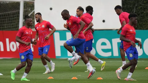 Selección de República del Congo entrenando | AP