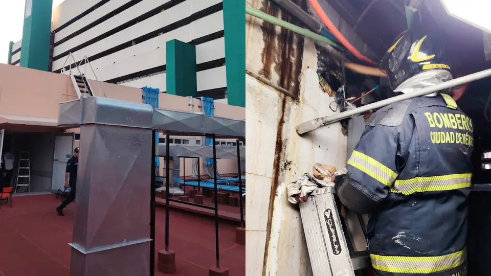El incendio ocurrió por un corto circuito en el área de emergencias, donde no hubo lesionados / Redes Sociales