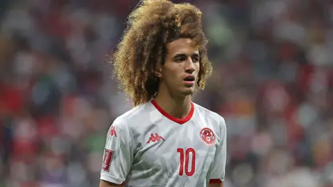 Hannibal Mejbri en juego con la selección de Túnez | AFP