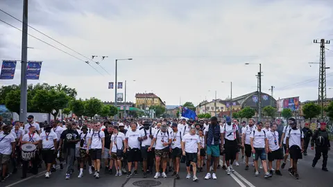 Aficionados del Paris Saint Germain, en Budapest | AP