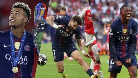 El tridente de oro: Kvaratskhelia, Dembélé y Doué brillan en el éxito del PSG