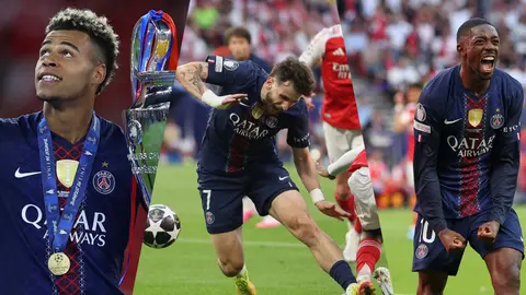 El tridente de oro: Kvaratskhelia, Dembélé y Doué brillan en el éxito del PSG