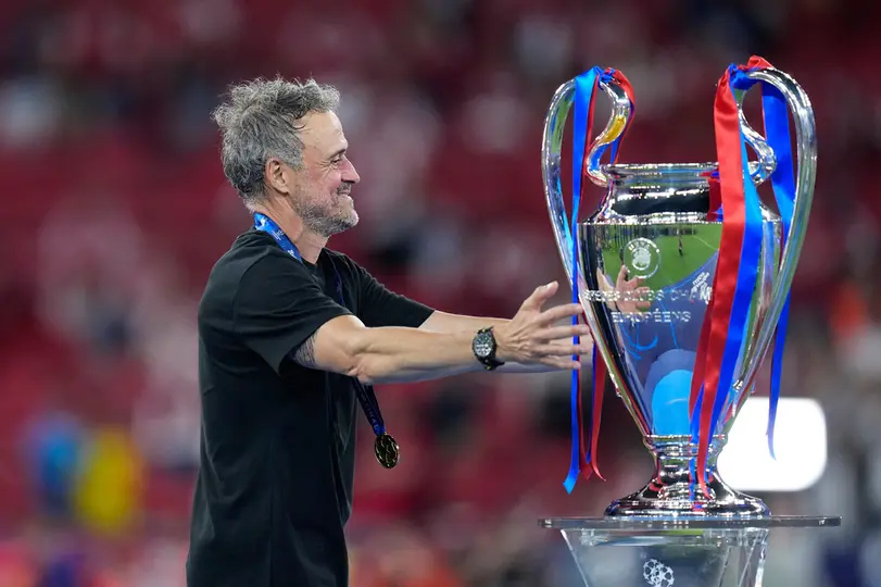 Luis Enrique como bicampeón de Champions League | AP