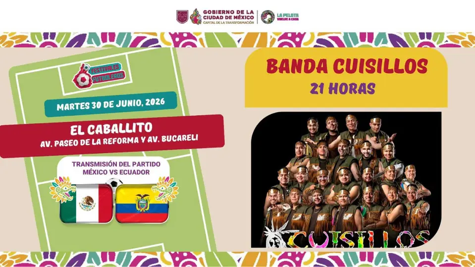 Los Cuisillos pondrán el ambiente en Paseo de la Reforma después del partido / Especial