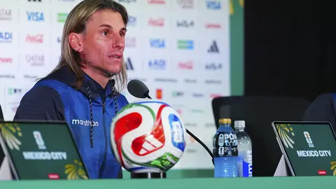 Sebastián Beccacece, entrenador de Ecuador, en conferencia de prensa | IMAGO7