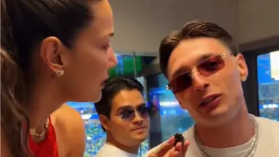 VIDEO: Influencer ecuatoriana encara a Peso Pluma por el Mundial y así respondió el cantante