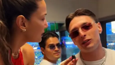 VIDEO: Influencer ecuatoriana encara a Peso Pluma por el Mundial y así respondió el cantante