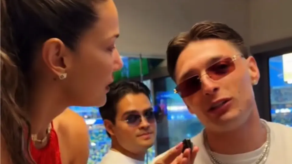 VIDEO: Influencer ecuatoriana encara a Peso Pluma por el Mundial y así respondió el cantante