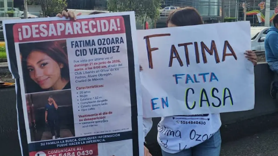Manifestación al Sur de la Ciudad de México por la búsqueda de Fátima Ozoara / RRSS