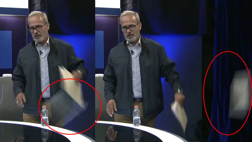 Vallarta se retiró de la mesa y en ese momento le aventaron unos billetes al periodista / Especial