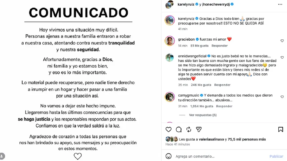Por medio de un comunicado, la empresaria advirtió que las cosas no quedarán impunes / IG: @karelyruiz