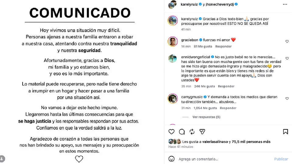Por medio de un comunicado, la empresaria advirtió que las cosas no quedarán impunes / IG: @karelyruiz