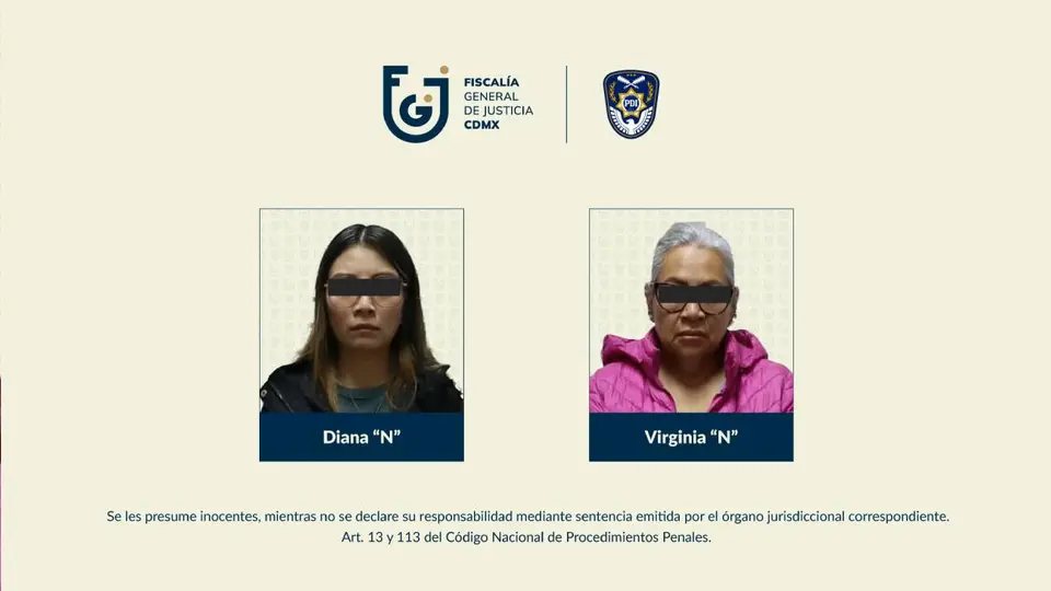 Las imputadas fueron trasladadas al Centro Femenil de Reinserción Social Santa Martha Acatitla. / Fiscalía CDMX