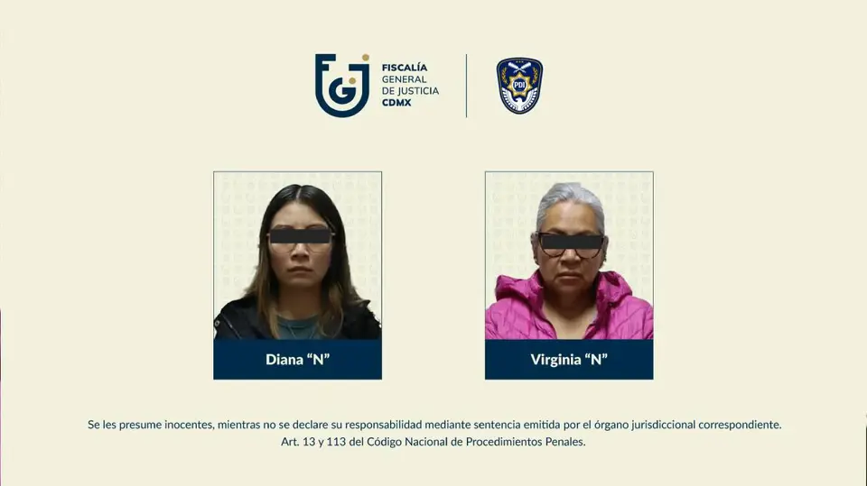 Ambas permanecen en el Centro Femenil de Reinserción Social Santa Martha Acatitla. / Fiscalía CDMX