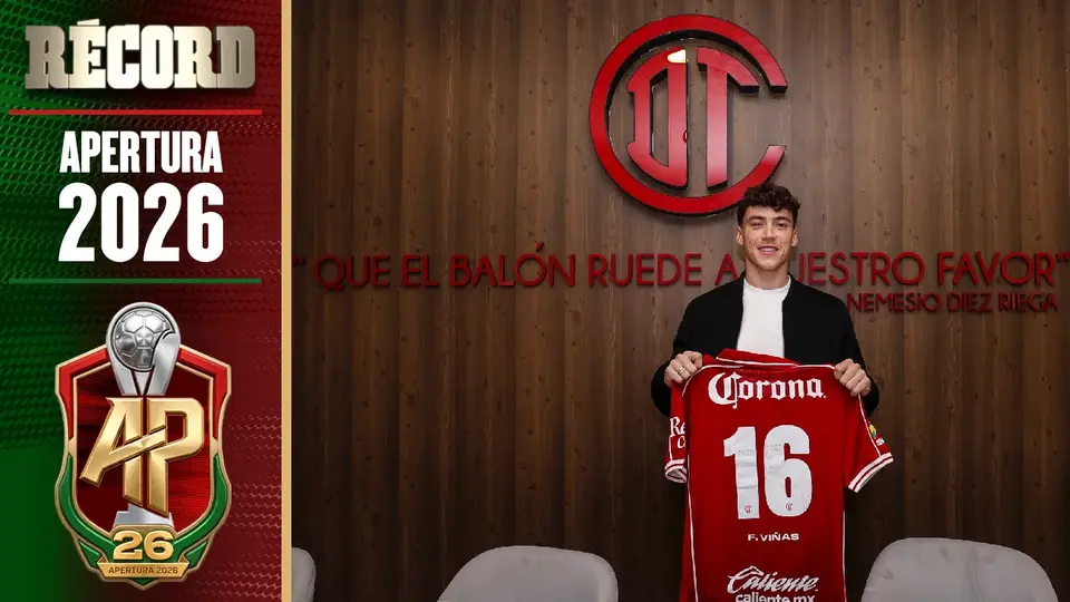 Toluca presenta a Federico Viñas como nuevo refuerzo para el Apertura 2026