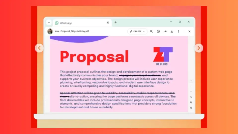 Por el momento, el editor se encuentra disponible de forma exclusiva en las versiones de WhatsApp Web y WhatsApp Desktop / IG: @adobeacrobat