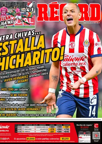 Portada RÉCORD 30 de Julio de 2026
