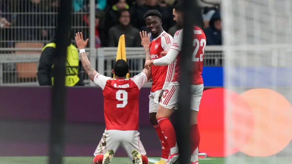 Gabriel Jesus celebra con Arsenal en la Temporada 2025-26 | AP