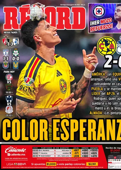 Portada RÉCORD 30 de agosto 2026