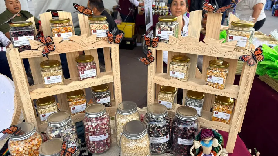 Los visitantes encontraron pan de elote, tlaxcales, hot cakes, pinole, tortillas y bebidas tradicionales / Gina Sánchez