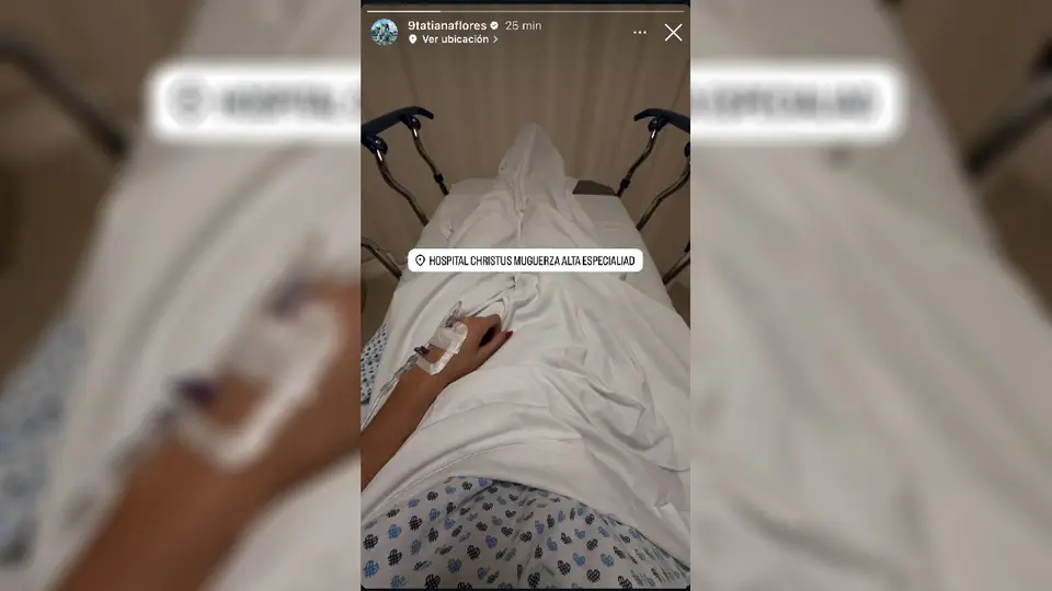 Historia de Instagram de Tatiana Flores desde un hospital | CAPTURA