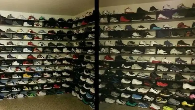 Colin Kaepernick convierte garage en armario para zapatos