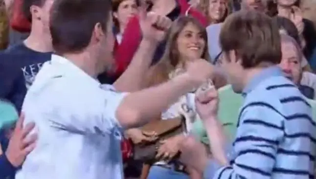 El festejo de Antonella Roccuzzo tras golazo de Messi