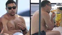 Ronaldo luce 'kilitos' de más en Ibiza