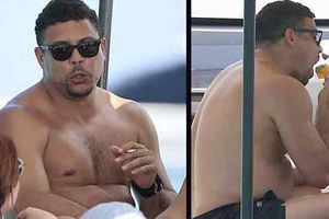 Ronaldo luce 'kilitos' de más en Ibiza