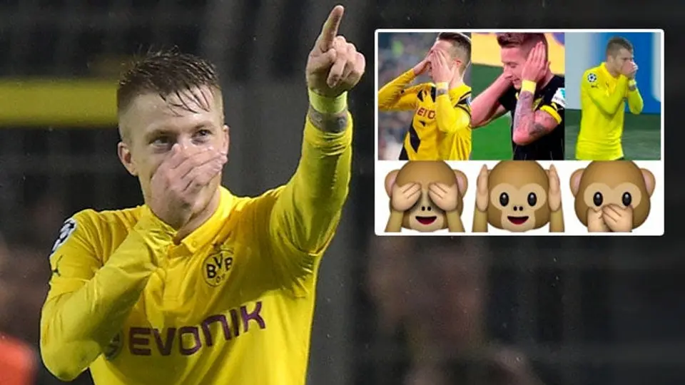 Reus completa los tres festejos como 'monkey emojis'