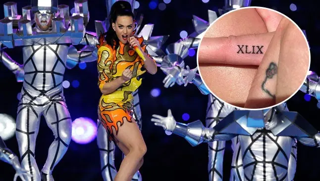 Katy Perry se tatuó para no olvidar el Super Bowl