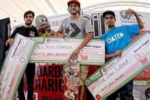 Nelson Garza, primero en Nacional de Skatebording