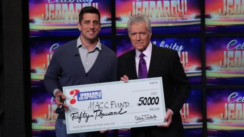 Aaron Rodgers gana 50 mil dólares en Jeopardy