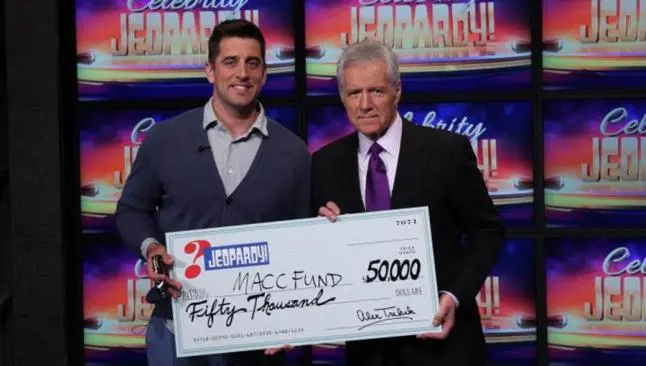 Aaron Rodgers gana 50 mil dólares en Jeopardy