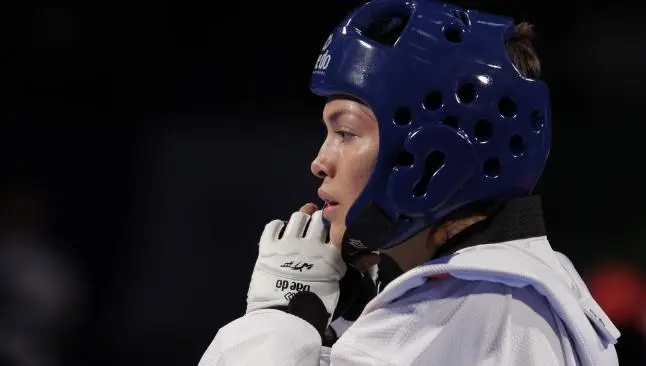 María Espinoza se queda con la Plata en Taekwondo