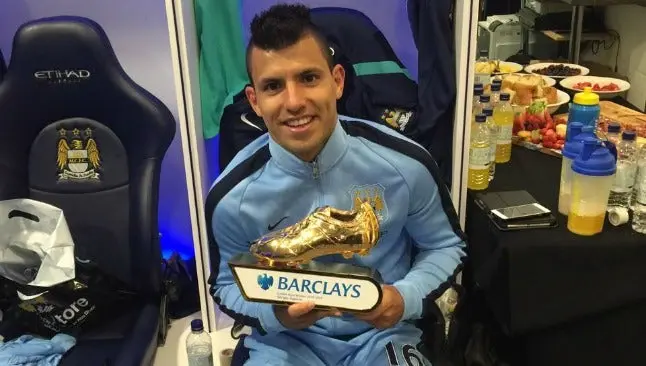 Sergio Agüero con la bota de Oro | @AGUEROSERGIOKUN