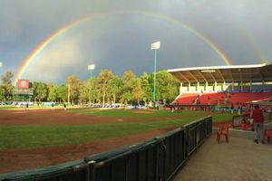 Arcoiris impresiona a los capitalinos