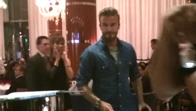 Beckham prueba las 'máquinas de toques'