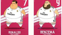Diseñador pone obesos a jugadores del Real Madrid