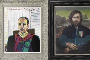 Pinturas clásicas con rostros de futbolistas