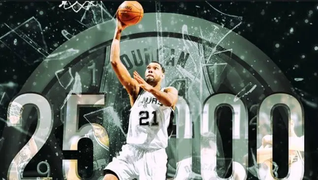 Tim Duncan llega a los 25 mil puntos en la NBA
