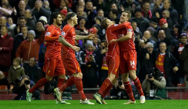 La celebración del gol de Jordan Henderson | AP