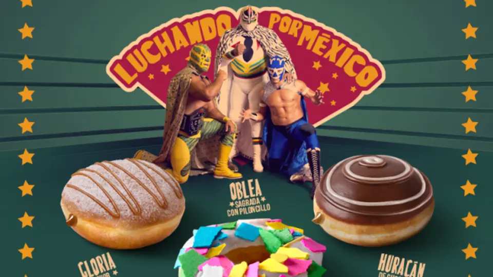 Krispy Kreme se inspira en luchadores para creación de donas